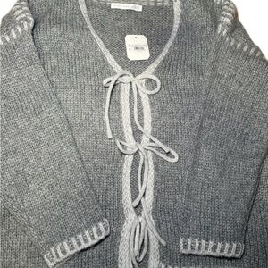 Altar'd State Gray Knit Cardigan
